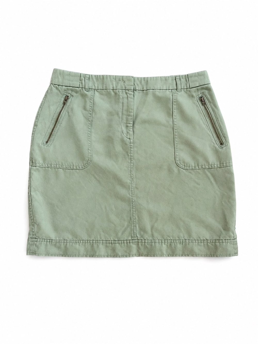 LOFT Outlet Olive Green Sage Cotton Utility Skirt Size 10